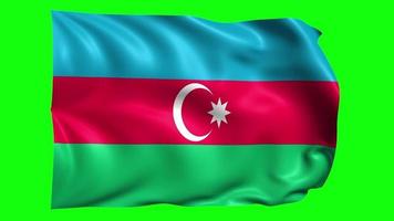 azerbaigian agitando bandiera animazione su verde schermo video