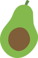 aguacate ilustración mano dibujado estilo png