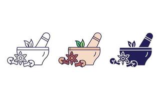 Outline Spices icon vector