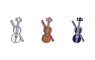 Outline Violine icon vector