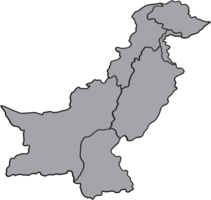 Doodle desenho à mão livre do mapa do Paquistão. png