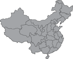 scarabocchiare il disegno a mano libera della mappa della Cina. png