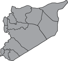 scarabocchio a mano libera disegno di Siria carta geografica. png