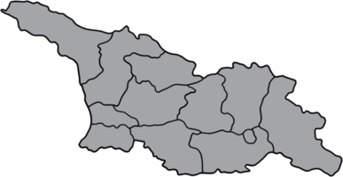 doodle freehand drawing of georgia map. png