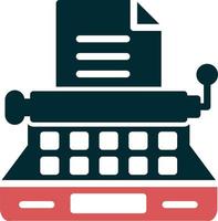 icono de vector de máquina de escribir