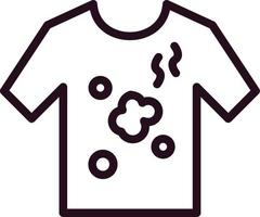 sucio camisa vector icono