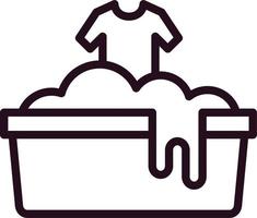 Washing clothes Vector Icon