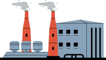 industrie fabriek met roken schoorstenen png