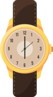 elegante dorado reloj de pulsera png