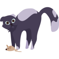 süße Katze mit Maus png