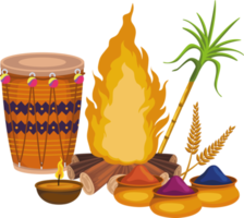 celebração do festival lohri png