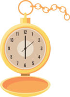 montre de poche en or png