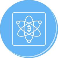 icono de vector de ciencia bitcoin