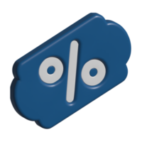 3d icono de descuento etiqueta png