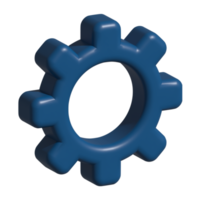 3d icono de engranaje png