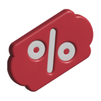 3d icono de descuento etiqueta png