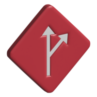 3d icon of deviation sign png