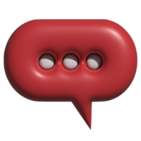3d icon of ballon chat png