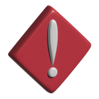 3d icon of alert png