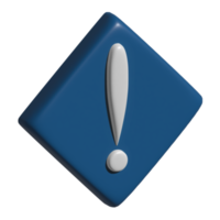 3d icono de alerta png