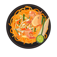 Pad thai , Tha i food hot and spicy sweet and sour shrimp noodle png