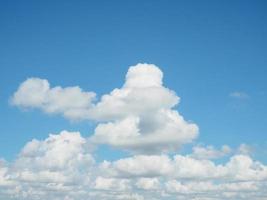 A panoramic view of the bright blue sky in the afternoon. photo