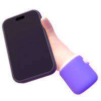 Device Phone in 3d render for graphic asset web presentation or other png