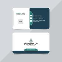plantilla de diseño de tarjeta de visita de médico u hospital de atención médica moderna vector