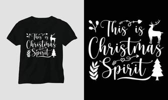 diseño de camiseta de navidad svg, vector