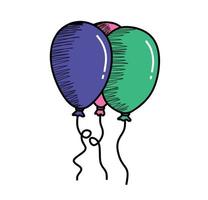 hand drawn balloon on a white background vector