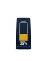 trådlös smartphone batteri laddning procentsats indikator symbol 3d illustration png