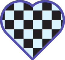 carino cuore forma scacchiera, dama, percalle, plaid, tartan decorazione png