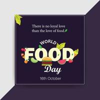 world food day banner design vector