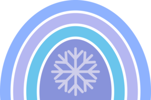 arc-en-ciel d'hiver de noël. clipart png transparent pour la conception