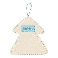 Hand made christmas sewing toy vector