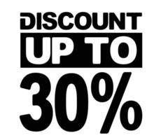 Design discount sale offer up to 30 percent vector