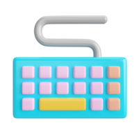 icono de ilustración 3d del teclado png