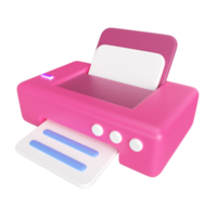 icono de ilustración 3d de impresora png