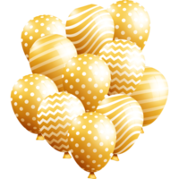 Realistic balloons for party event design png