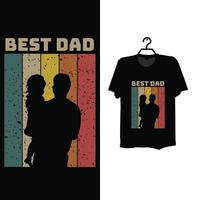 Best dad t shirt template design. vector