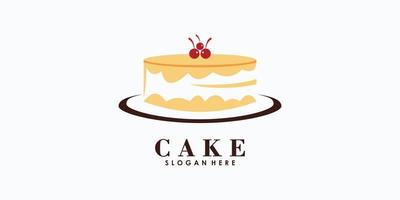 vector de diseño de logotipo de pastel con concepto creativo para su pastelería