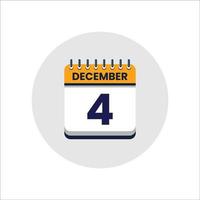 icono de fecha del calendario. icono del día del mes. fecha del programa del evento. hora de la cita. agenda del planificador, calendario del mes calendario de diciembre y planificador de tiempo. recordatorio del día. icono de vectores