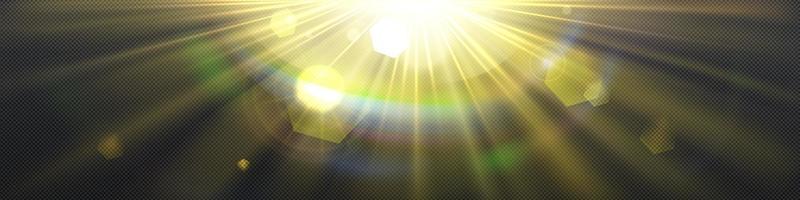 Light background rays and rainbow spectrum flare vector