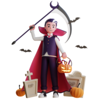 3D Character Halloween Vampire Illustration