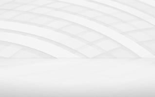 3D rendering of an empty white room with abstract background. For product showcase, showroom, advertising background or promotion photo