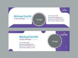 Email signature design or social media banner and cover template vector