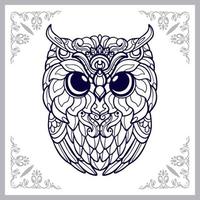 Owl bird mandala arts isolated on white background vector