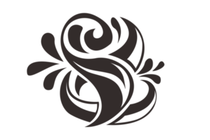 tatuaje de adorno de flora negra png