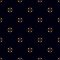 Modern gold flowers seamless pattern in dark background vector