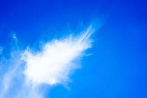 White clouds on blue sky with copy space for banner or wallpaper background. freedom concept photo